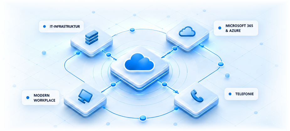 Vernetzte IT-Dienstleistungen: Infrastruktur, Cloud, moderne Arbeitsplätze und Telefonie